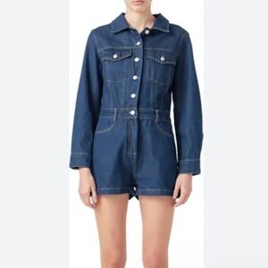 Grey Lab Denim  Mini Jumpsuit Size S